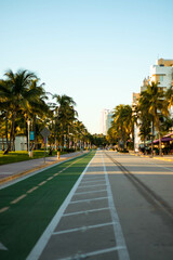 Fototapeta na wymiar Architecture of Ocean Drive in South Miami Beach. Photo made in Miami, FL, USA in 18 Oct 2023