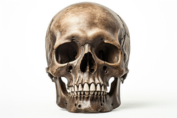 Fototapeta premium Skeleton head isolated on white background