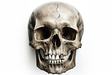 Obraz premium Skeleton head isolated on white background
