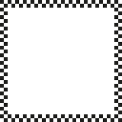 Black checkers frame. Photo frame.