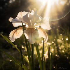iris flower in the sun