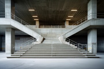 Obraz premium Abstract white grey concrete architecture building