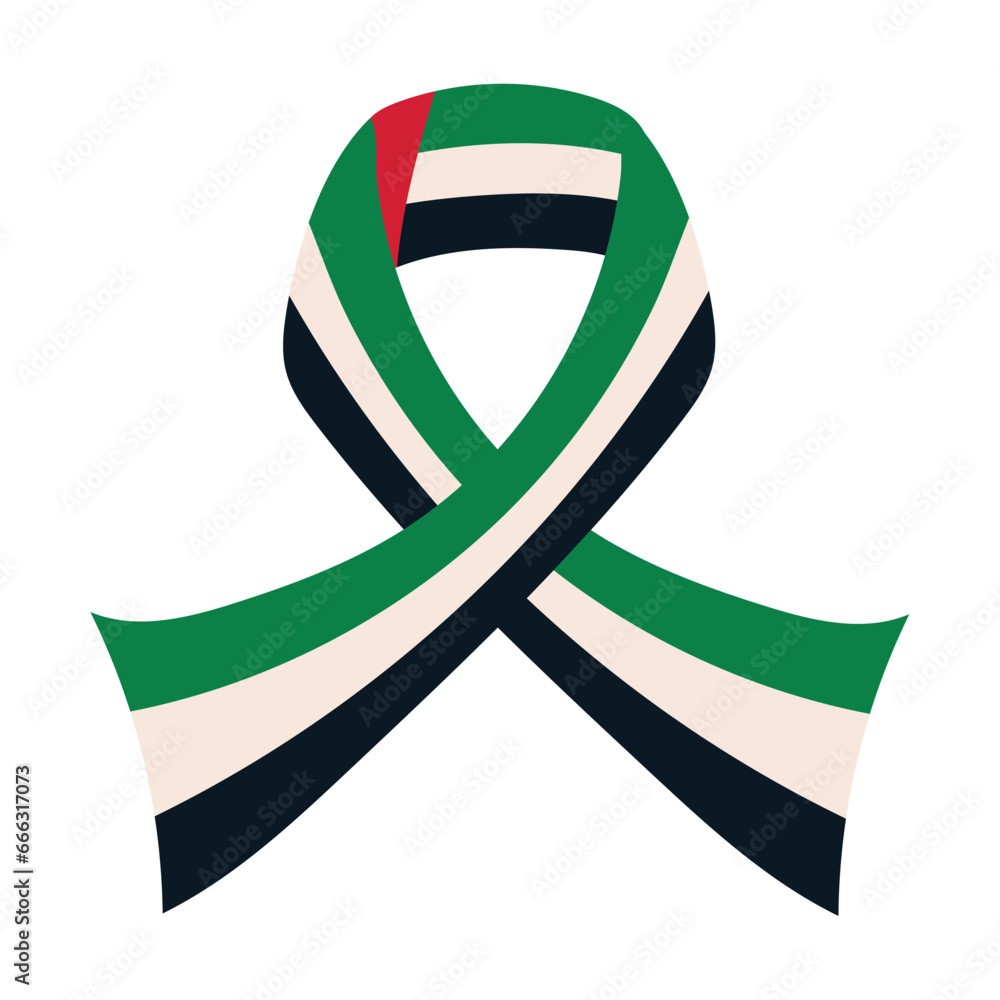 Wall mural uae national day ribbon