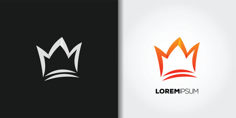 crown logo set - obrazy, fototapety, plakaty