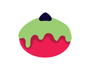 icing doughnut illustration