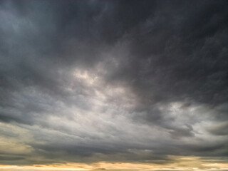 Dark cloud cover before storm