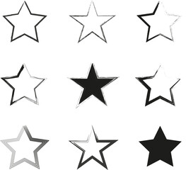 Abstract stars icons set. Vector illustration. EPS 10.
