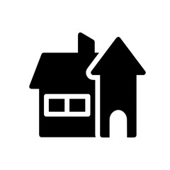 Home homepage icon symbol vector image. Illustration of the house real estate graphic property design image