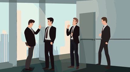 Concept vector illustration of business meeting.