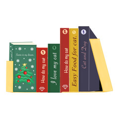 books on a white background