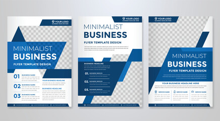 business flyer template editable vector design - obrazy, fototapety, plakaty