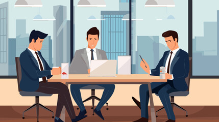 Concept vector illustration of business meeting.