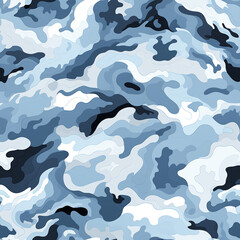 Seamless pattern  Arctic Camouflage: Designed for snow and ice-covered environments, featuring white and light gray