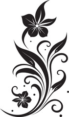 Black Floral Art Deco Black Floral Art Nouveau