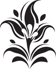 Black Floral Enigma Elegant Midnight Blooms