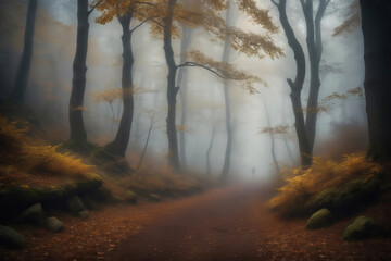 Autumn Silent Mountain Forest