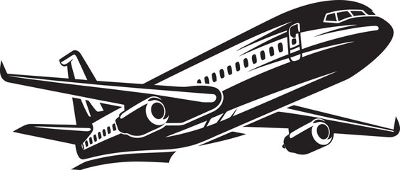 Elegant Aviator Vector Flight Wings in the Shadows Blackbird Art