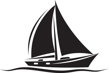 Blackwater Rhythms Vector Maritime Art Nautical Noir Dream Boat Vector Majesty