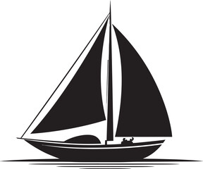 Elegance in Navigation Vector Boat Mastery Blackwater Rhythms Vector Maritime Art
