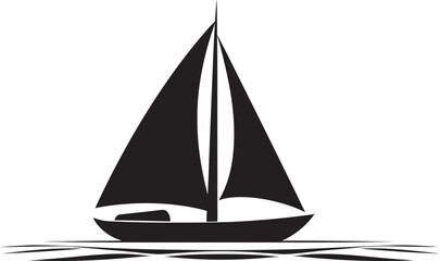 Elegant Vessel in Shadows Vector Maritime Waterway Majesty Onyx Boat Vector Magic