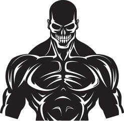 Monochrome Muscles Vector Bodybuilder Precision Ink and Iron Bodybuilder Vector Serenity