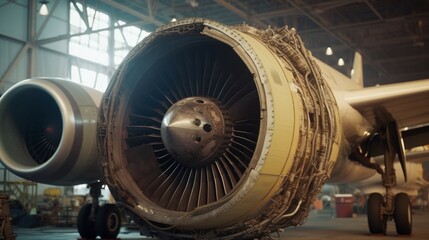 One of the engines of a commercial plane generative ai