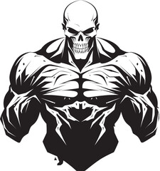 Sculpted in Black Black Vector Power Muscle Monochrome Magic Vector Fitness Elegance