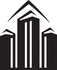 Glass and Steel Elegance Black Vector Design Architectural Poetry Monochrome Building Art