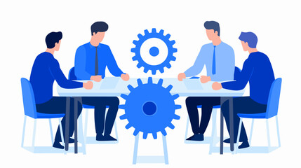 Concept vector illustration of business meeting.