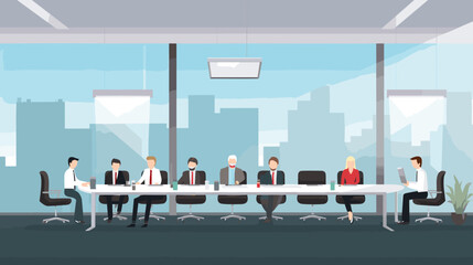 Concept vector illustration of business meeting.