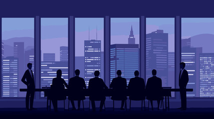 Fototapeta na wymiar Concept vector illustration of business meeting.