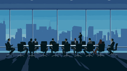 Concept vector illustration of business meeting.