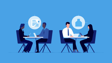 Concept vector illustration of business meeting.