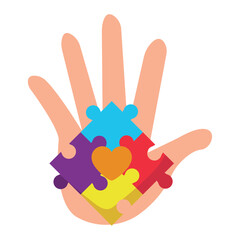 autism day awareness hand