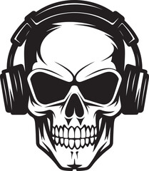 Sculpted Symphony Funky Black Vector Groove Cool Couture Elegance and Urban Swagger in Skullhead