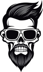 Elegant Serenade A Monochromatic Skullhead Charm Sculpted Revolution Chic Gravitas in Funky Skullhead