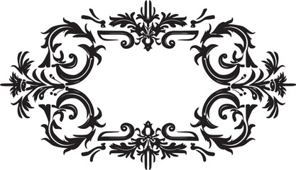 Floral Magnificence Monochromatic Elegance for Royalty Enchanted Royalty Royal Black Vector Decorative Artistry