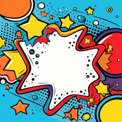 Fototapeta premium Comic Bubble Speech Retro 90s Style, Pop Art Comic Book Illustration Background