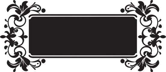 Floral Magnificence Monochromatic Elegance for Royalty Imperial Craftsmanship Royal Black Decorative Blooms in Vector