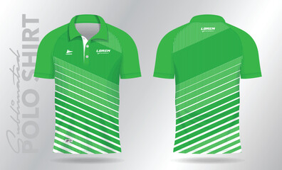 green polo shirt mockup template design for sport jersey