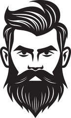 Beard and Brews Black Vector Showcasing Lumbersexual Aesthetics Retro Revolution Monochrome Vector Tribute to Hipster Swagger