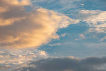 夕暮れ時綺麗なの空と雲