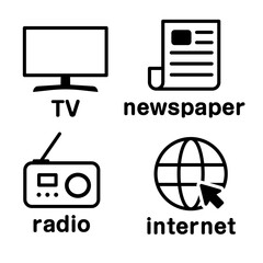  4メディアアイコンセット