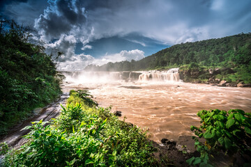 Amazing Waterfall landscape, Tad Saepha Waterfall, Laos
