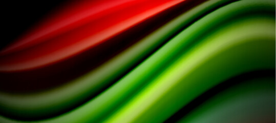 Rainbow color wave lines on black. Techno or business abstract background for posters, covers, banners, brochures, websites