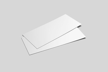 Blank gift voucher mockup