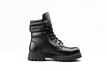 3d Render Black Boots Isolated Background