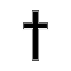 Religion, christian cross icon. vector flat trendy style illustration on white background..eps