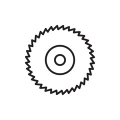Saw blade, circular blade icon. line rflat trendy style illustration on white background..eps