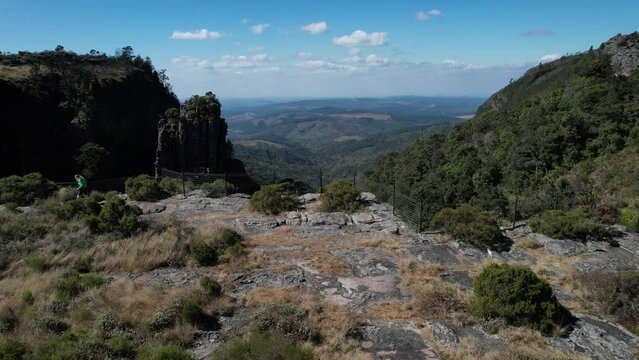 Aerial view of the Pinnacle Rock in Mpumalanga, South Africa